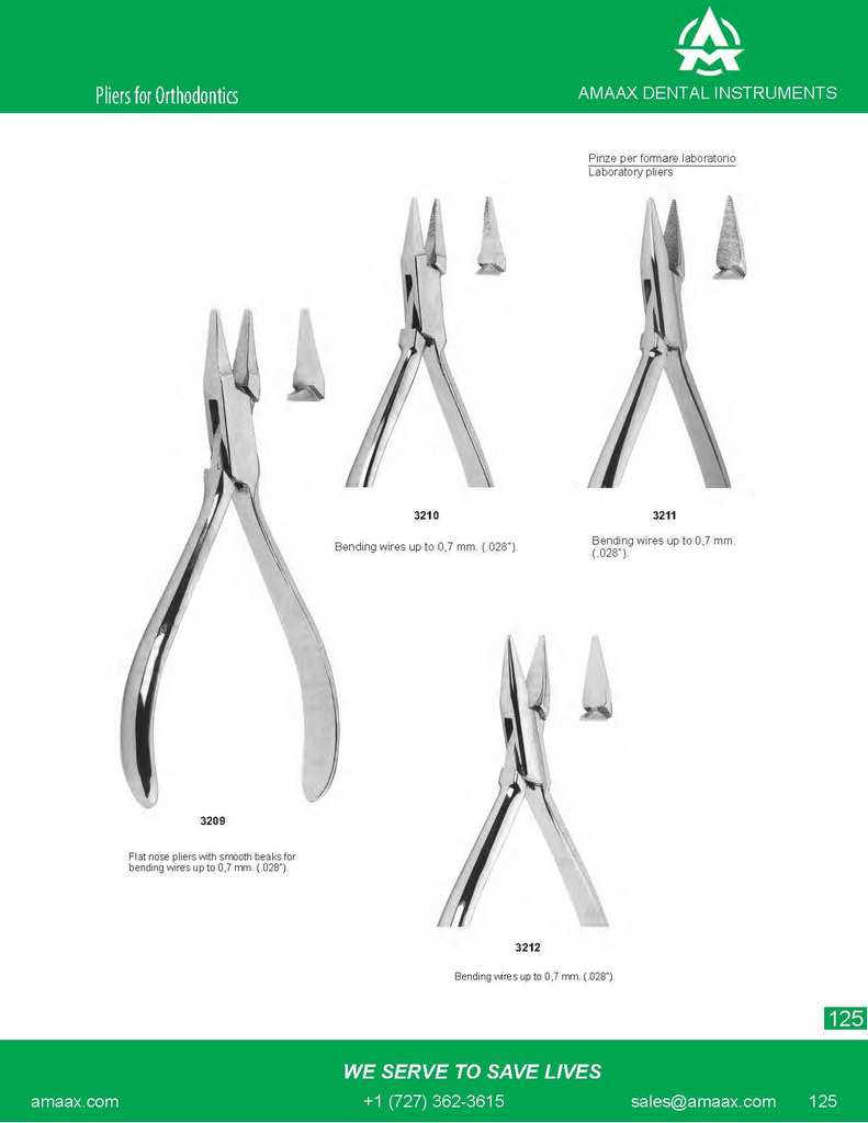 D125 Orthodontics pliers for bending wires flat noe pliers