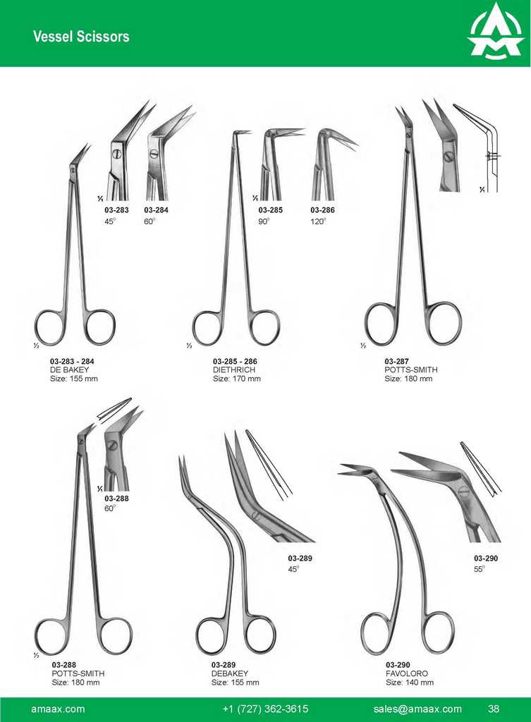 G038 Vessel Scissors De Bakey Diethrich Potts Smith Favoloro