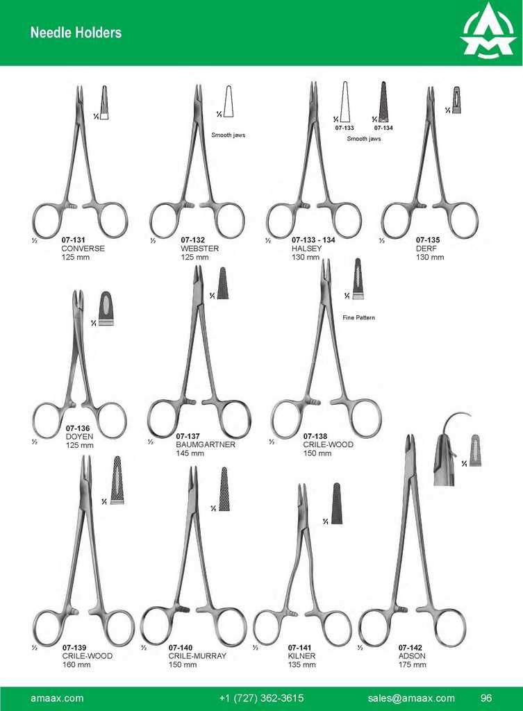 G096 Needle Holders Converse Webster Halsey Derf Doyen Baumgartner Crile Wod Crile Murray Kilner Adson