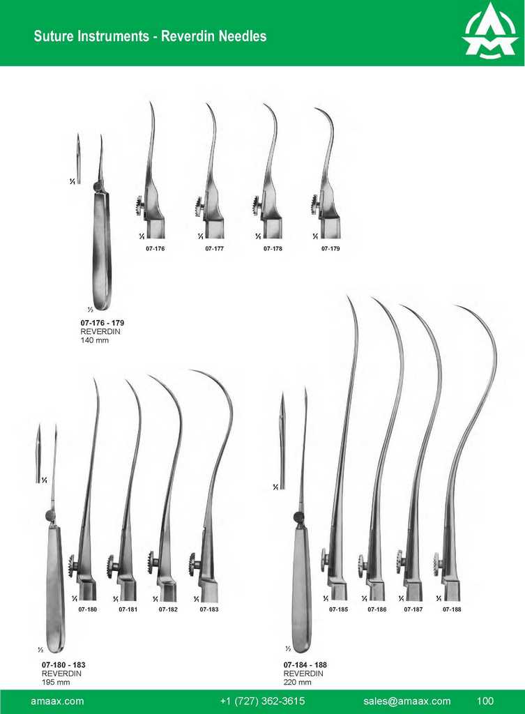 G100 Suture Instruments Reverdin Needles Reverdin