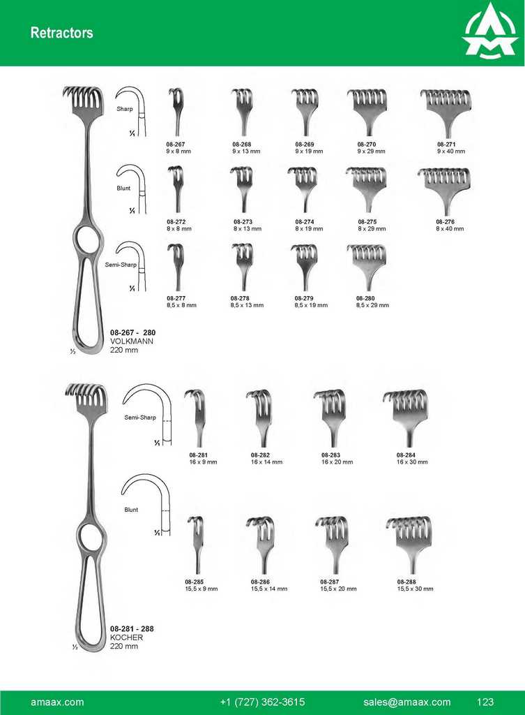 G123 Retractors Volkmann Kocher