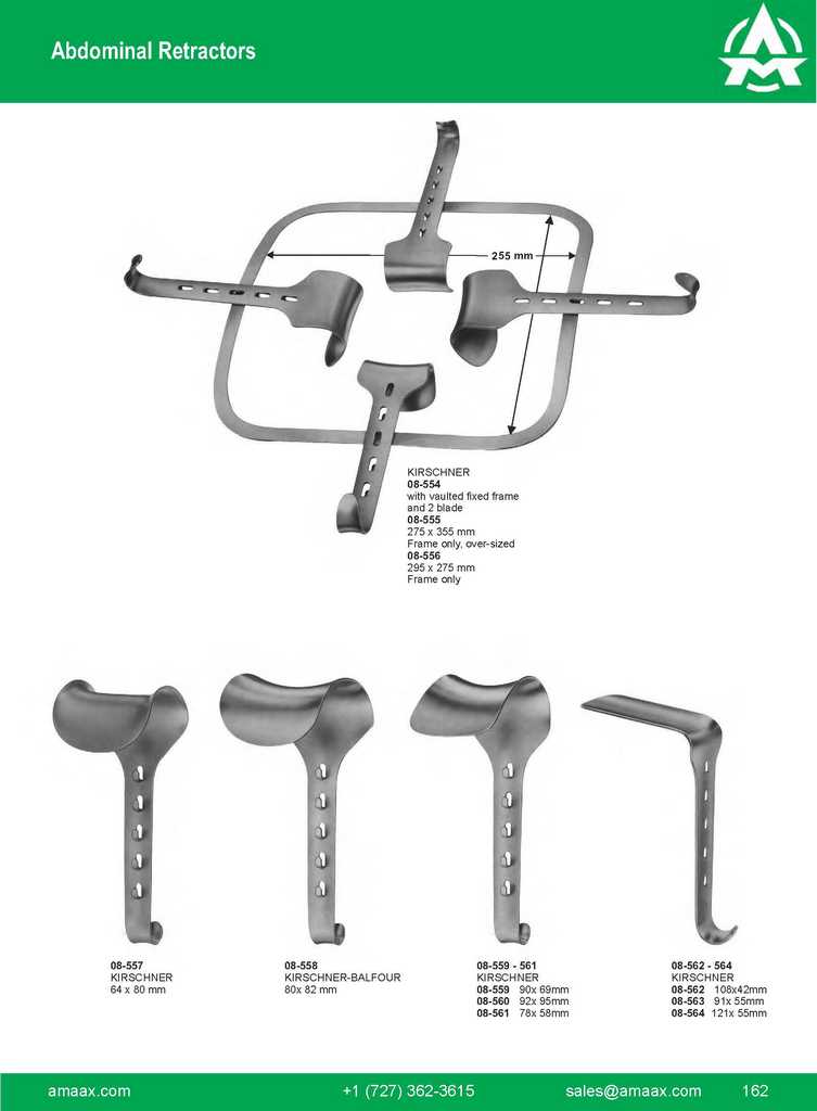 G162 Abdominal Retractors Kirschner Balfour