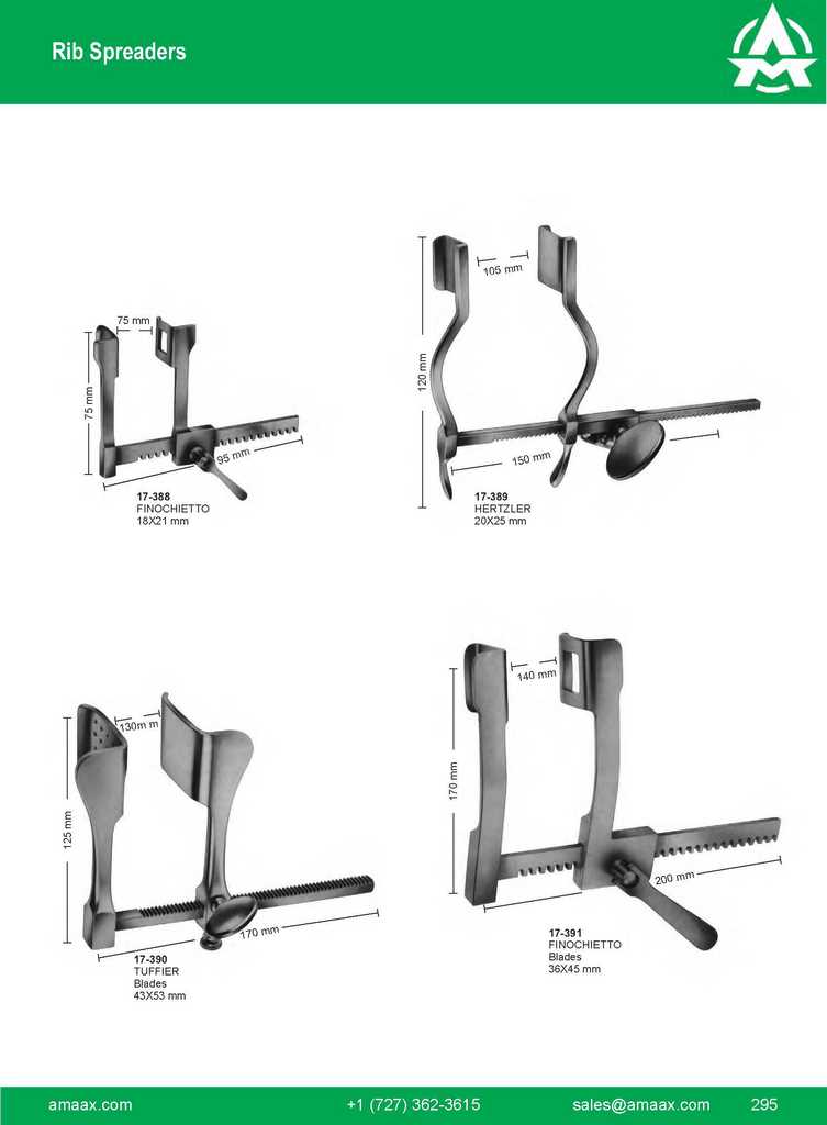 G295 Rib Spreaders Finochietto Hertzler Tuffier
