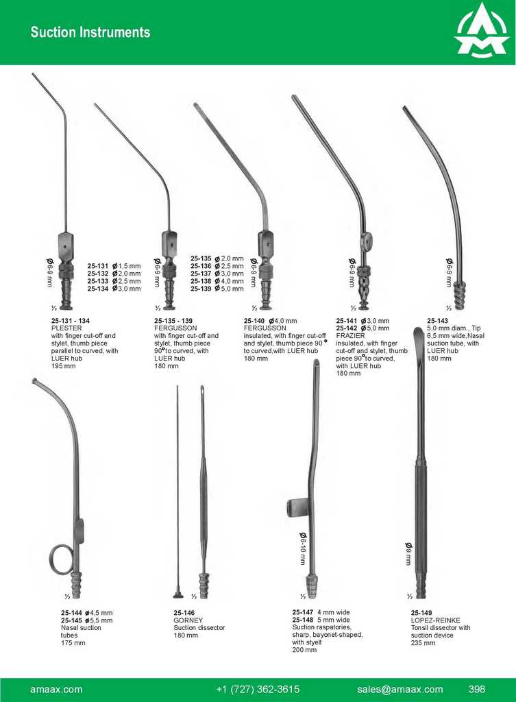G398 suction Instruments Plester Fergusson Frazier Gorney Lopez Reinke