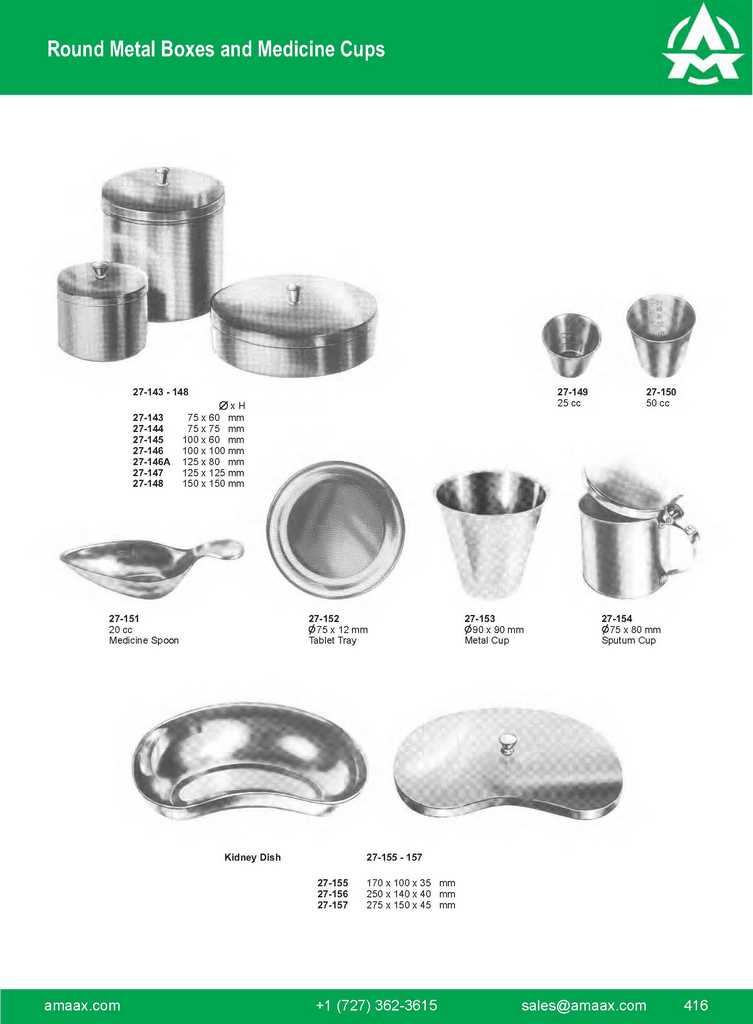 G416 Round Metal Boxes Medicine Cups Medicine Spoon Tablet Tray Metal Cup Putum Cup